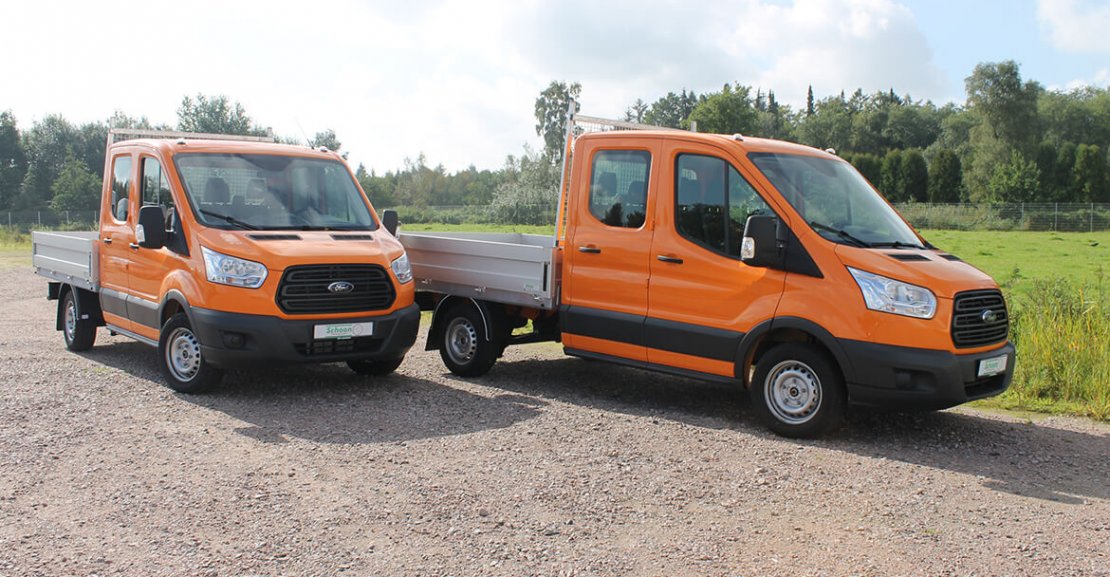 1 Ford Transit Mit Schoon Pritsche Stirnwandgitter