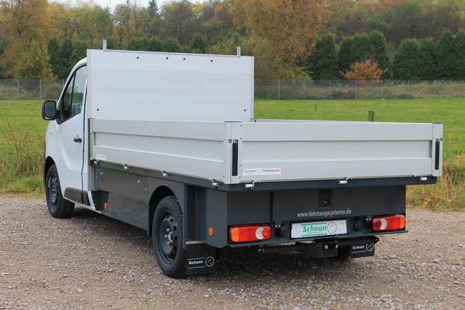 Fiat Talento Mit Schoon Mittelhochpritsche, Großem Heckfach, Zwei Seitenfächer Und Stirnwand