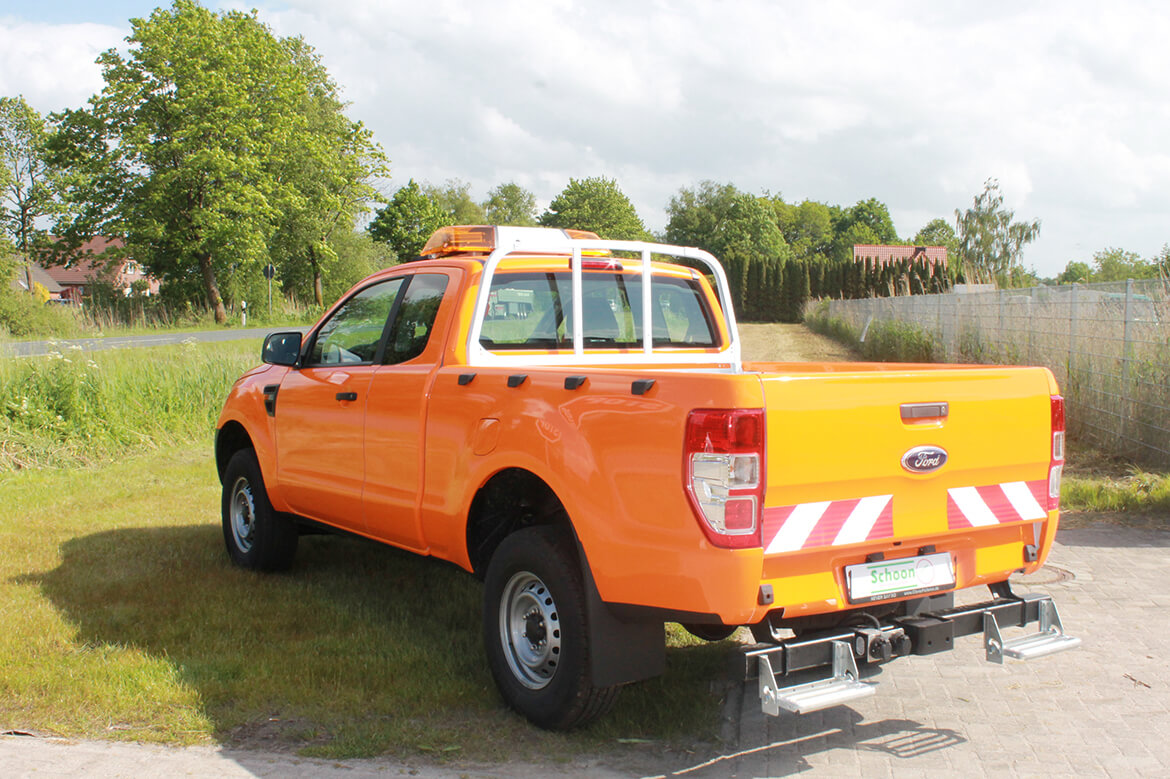Orange Lieferung Pickup LKW Kabine mit Auto Stahl Gitter