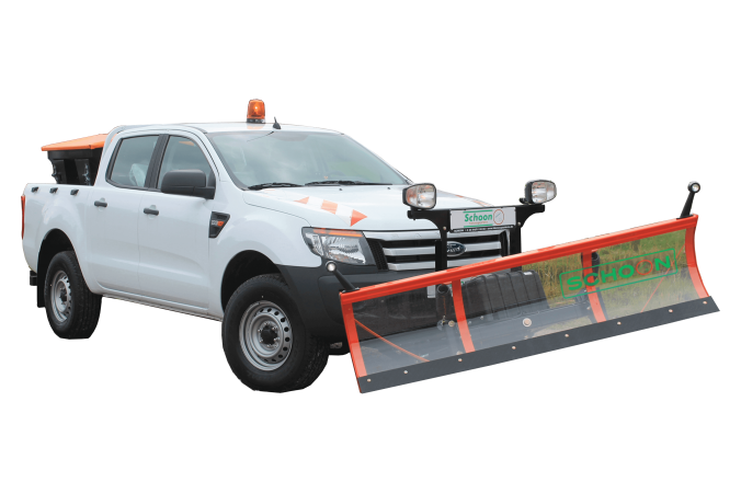 Ford Ranger mit Schoon Winterdienst, Schneeschild und Streuer